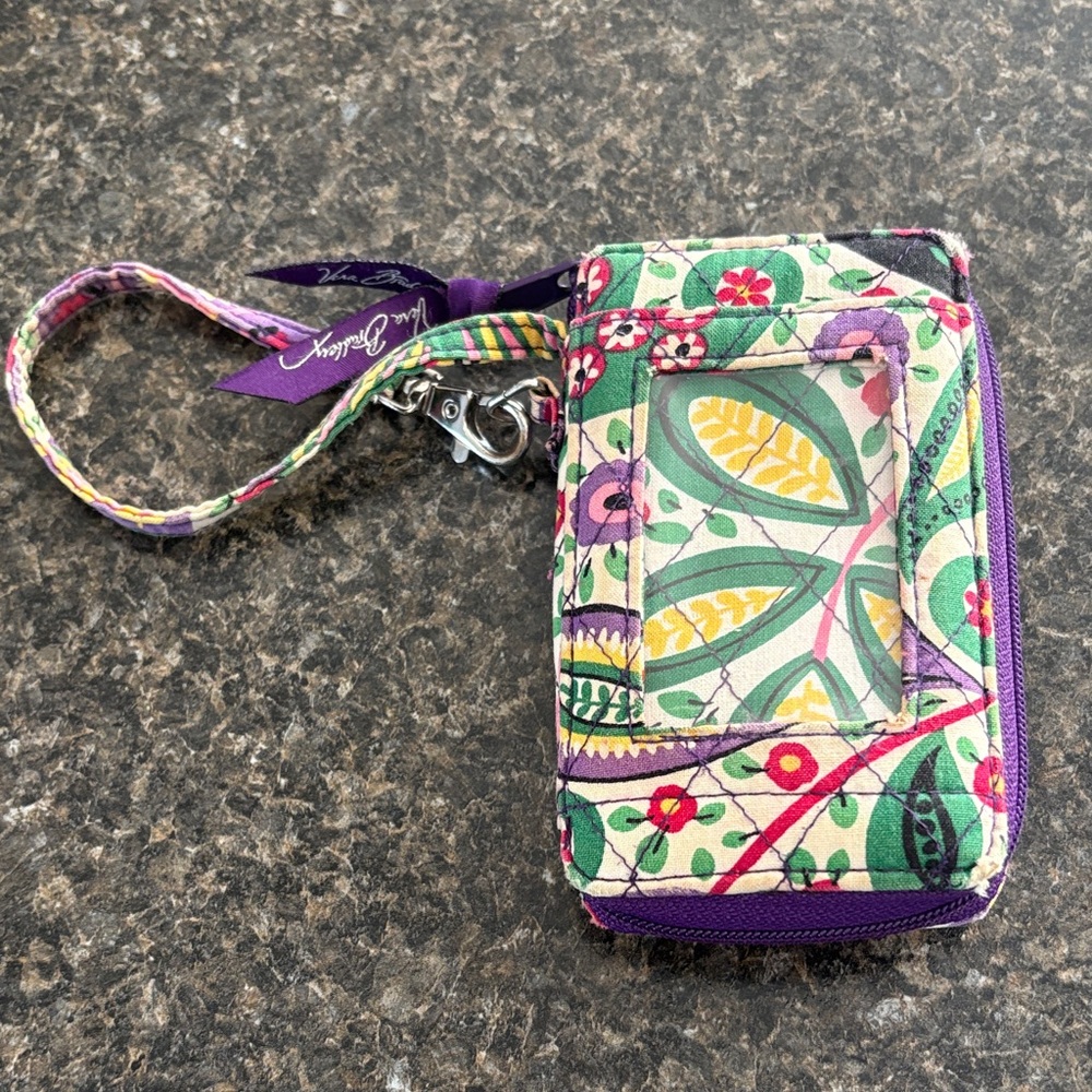 Vera Bradley Viva La Vera Floral Wristlet with ID Window